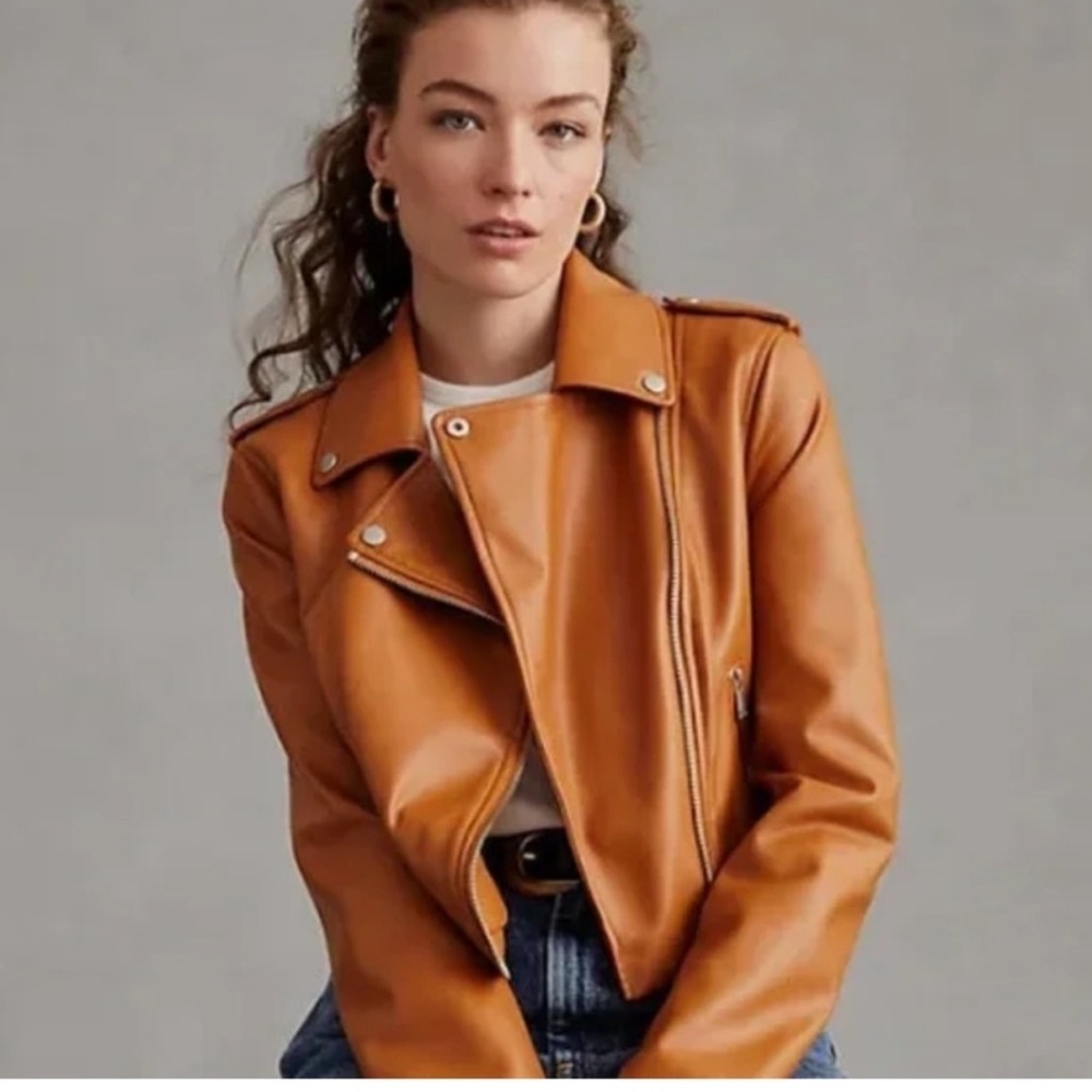 Avec Les Filles vegan leather biker jacket. Moto. Size xs. NWOT. Motorcycle.